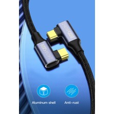 Judas C23 Type-C To C 90+90 Derece 5A/240W Şarj ve Data Kablosu -3mt