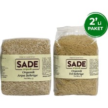 Sade Organik Arpa ve Tel Şehriye ( 2x500 gr )