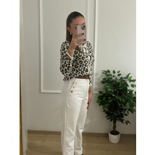 Leopar Desenli Hırka