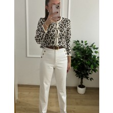 Leopar Desenli Hırka