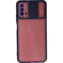 Newface Xiaomi Redmi 9t Kılıf Palm Buzlu Kamera Sürgülü Silikon - Lacivert 13