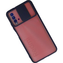 Newface Xiaomi Redmi 9t Kılıf Palm Buzlu Kamera Sürgülü Silikon - Lacivert 13