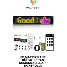 Serreha LED Matrix Panel Rg-B Ekran Kumandalı App Kontrollü Iş Yeri Otomobil Tır Kamyon Cam Uyumlu Kedi Gözlü