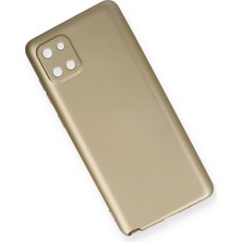 Newface Samsung Galaxy A81 / Note 10 Lite Kılıf Premium Rubber Silikon - Gold 13