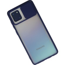 Newface Samsung Galaxy A81 / Note 10 Lite Kılıf Palm Buzlu Kamera Sürgülü Silikon - Lacivert 13