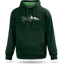 Piksel Köpekbalığı Kapşonlu Sweatshirt