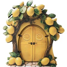 Easra Minyatür Peri Kapısı Heykeli Açı Avlu Çim Sarı Limon (Yurt Dışından)