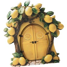 Easra Minyatür Peri Kapısı Heykeli Açı Avlu Çim Sarı Limon (Yurt Dışından)