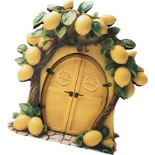 Easra Minyatür Peri Kapısı Heykeli Açı Avlu Çim Sarı Limon (Yurt Dışından)
