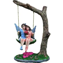 Easra Icı Reçine Figürinler Romantik Çiftler Mikro Salıncak Su Geçirmez Peri (Yurt Dışından)