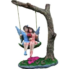 Easra Icı Reçine Figürinler Romantik Çiftler Mikro Salıncak Su Geçirmez Peri (Yurt Dışından)