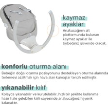 Huggy Rockie Yenidoğana Uygun Hareket Sensörlü Kumandalı Bluetooth Müzikli Mama Tepsili Ana Kucağı