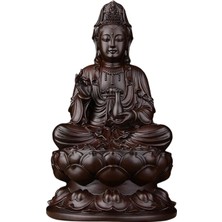Easra Buda Heykeli Heykel Ahşap Guan Yin Buda Heykeli (Yurt Dışından)