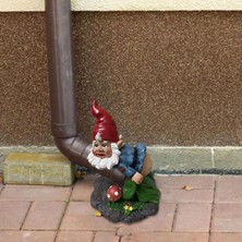 Somodz Gnome Dekor Heykelleri, Drenaj Dekor Gnomes Downspout Uzatma Süs, Cüceler Ev Aksesuarları El Sanatları (Yurt Dışından)