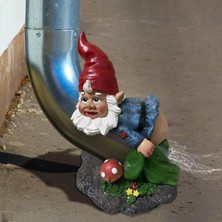 Somodz Gnome Dekor Heykelleri, Drenaj Dekor Gnomes Downspout Uzatma Süs, Cüceler Ev Aksesuarları El Sanatları (Yurt Dışından)