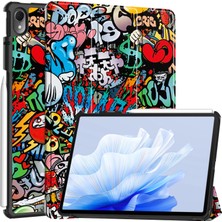 Digital Computer Home Huawei Matepad Air 11.5 INÇ(2023)OTOMATIK Uyandırma/uyku Üçe Katlanan Standı Tablet Kılıfı Pu Deri Desen Baskılı Kapak-Graffiti (Yurt Dışından)