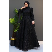 Giza Store Selver Tesettür Abiye Mavi