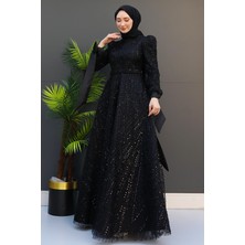 Giza Store Selver Tesettür Abiye Mavi
