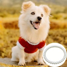 Lovisa Accessories Küçük ve Büyük Irk Köpekler Için Inci Tasma