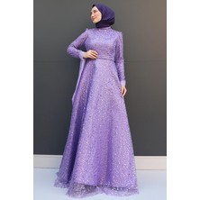 Giza Store Simay Tesettür Abiye Bordo