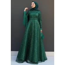 Giza Store Simay Tesettür Abiye Bordo