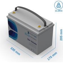 12V 100AH Eco Lifepo4 Akü (Lityum Akü)