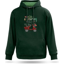 Scooter Life Tasarım Kapşonlu Sweatshirt