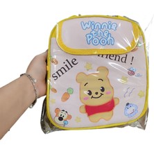 Syujsksq Sanrio Yalıtımlı Öğle Yemeği Çantası Hello Kitty Kuromi Cinnamoroll Baskılı Kanvas Öğle Yemeği Çantası Yeniden Kullanılabilir Fermuar Kapatma Tote Çanta Çocuklar Hediye (Yurt Dışından)