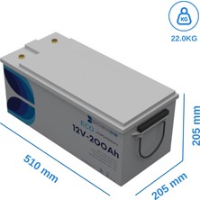 12V 200AH Eco Lifepo4 Akü   (Lityum Akü)