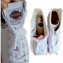 Harley Davıdson Pıstburghh Unisex Kadın /erkek Beyaz Bağcıklı Sneaker  Eu 43 / Usa 10 / Uk 9