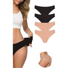 Royaleks 4 Adet Kadın Dikişsiz Lazer Kesim Esnek Iz Yapmayan Külot S2