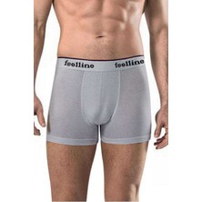 Royaleks 3 Adet Feelline Gri Pamuklu Doğal Likralı Erkek Boxer