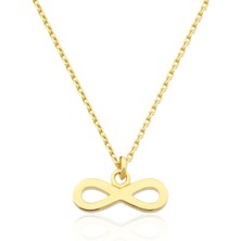 İryum 14 Ayar Altın Sonsuzluk Kolye