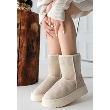 PABUCH Kadın Içi Tüylü Yeni Sezon Uzun Boy Kalın Taban Kışlık Bot