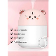 Hava Nemlendirici 250 ml Cat Sevimli Kedi Gece Lambalı Buhar Makinesi Aroma Difüzörü