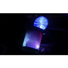 HLD 7 Renkli Rgb LED Işıklı Lüx Oto Küllük Kapaklı Spor Araç Içi Küllük Araba Küllüğü