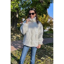 Love The Wind Kemer Detaylı Peluş Mont