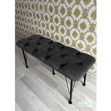 Yirmi15 Füme Bench Metal ayaklı Bench & Puf