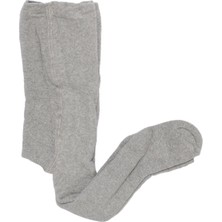Unisex Gri Çift Katlı Havlu Külotlu Çorap