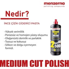 Menzerna 2500 Medium Cut Polish Orta Der. Çizik Gid. Pasta 250ml