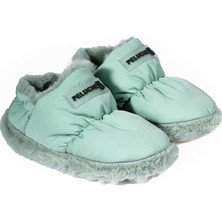 Peluche Mint Green Parachute Child Slipper Çocuk Günlük Ev Pandufu Par-Cmt Yeşil