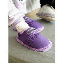 Peluche Purple Parachute Child Slipper Çocuk Günlük Ev Pandufu Par-Cmr Mor