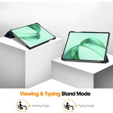 Digital Computer Home Honor Pad X8A Kılıf Anti-Drop Deri Standlı Tablet Kapak-Koyu Mavi (Yurt Dışından)