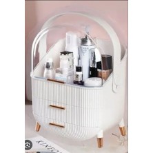 Tekno Trust Makyaj Organizer - Çekmeceli - Lüks - Şeffaf - Kapalı - Beyaz Düzenleyici