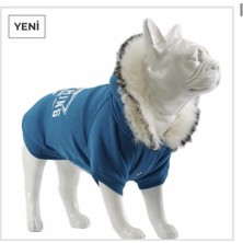 Lindodogs Jacks Dog Cafe Mountains Kedi Köpek Sweatshirt Mavi Beden 3