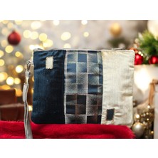 Vertiginoso Kadife Kadın Portföy Clutch El Çantası