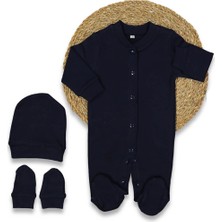 Bebegen Unisex Sade Lacivert Bereli Eldivenli Tulum