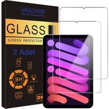 Ukscase iPad Mini [8.3''] [mini 7 A17 Pro 7. Nesil 2024 & Mini 6. Nesil Tempered Cam Ekran Koruyucu 2 Adet