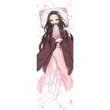 Anime- Demon Slayer - Nezuko Desenli Sarılma Yastığı ( Hugging Pillow) Kılıfı
