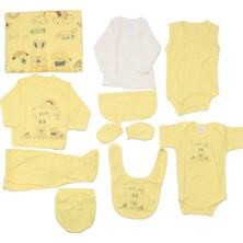 Unisex Sarı Best Friends Tavşan Desenli 10 Parça Hastane Çıkış Seti